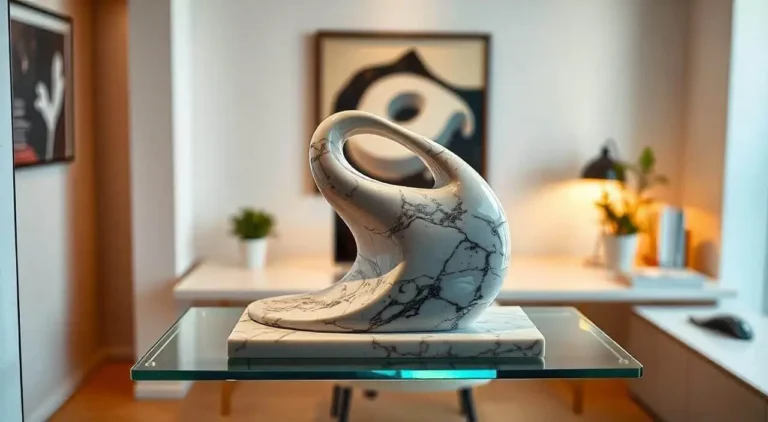 sagebrook home 9-inch marble sculpture décor