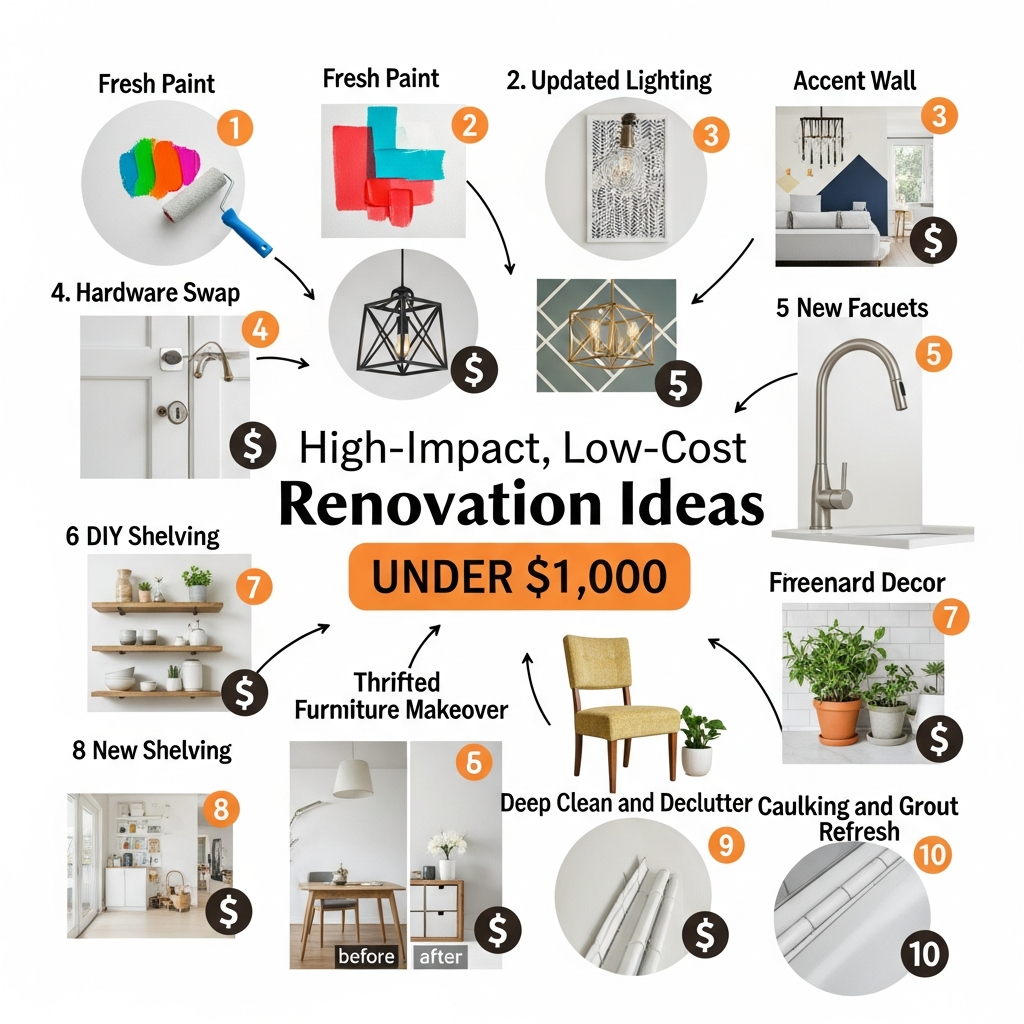 High-Impact, Low-Cost Renovation Ideas Under $1,000