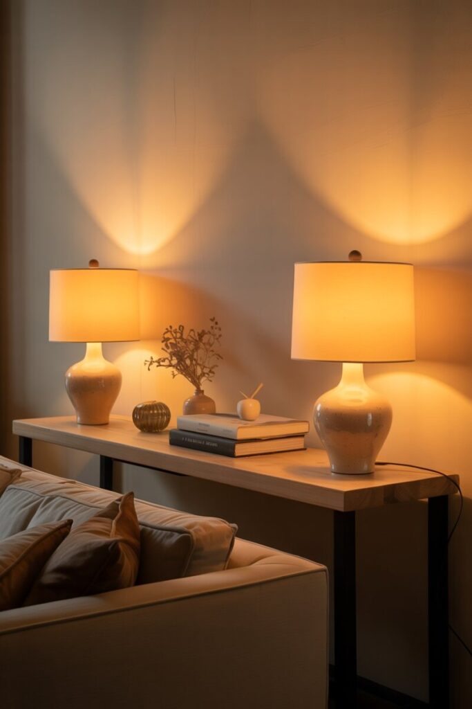 Layered Lighting with Table Lamps