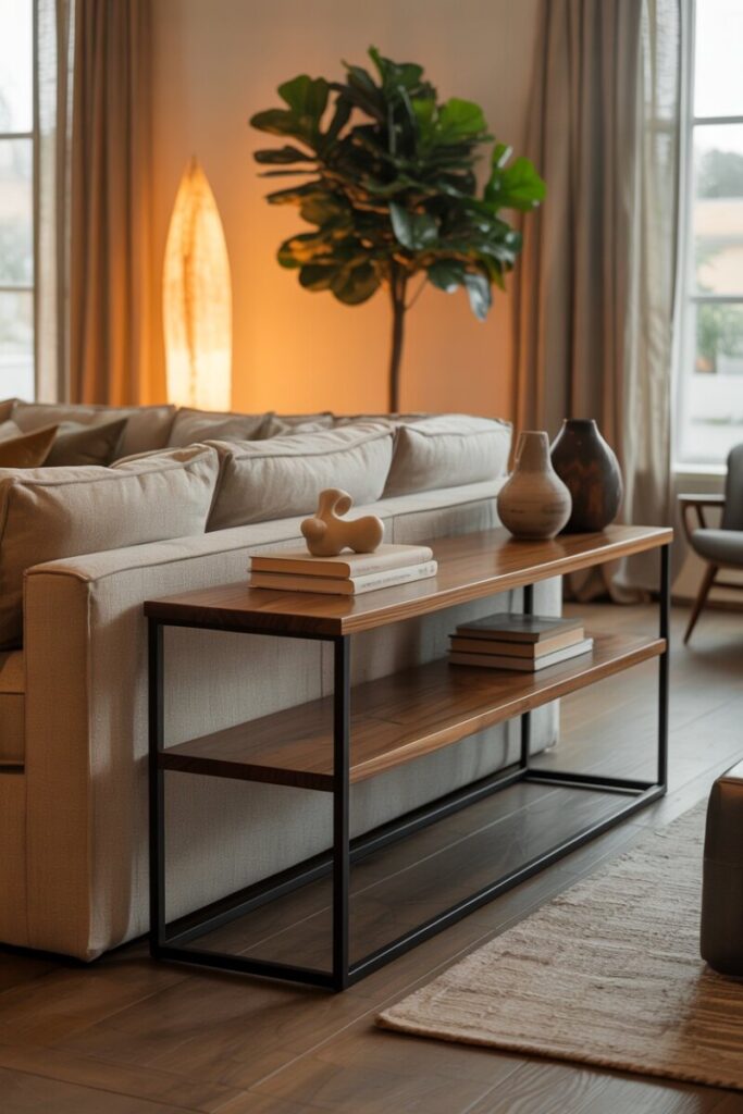 Sofa Table Behind a Sectional