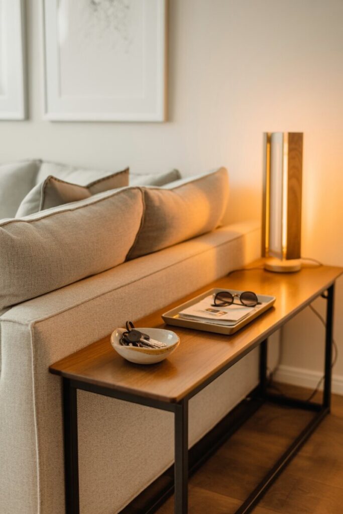 The Entryway Console Behind Sofa