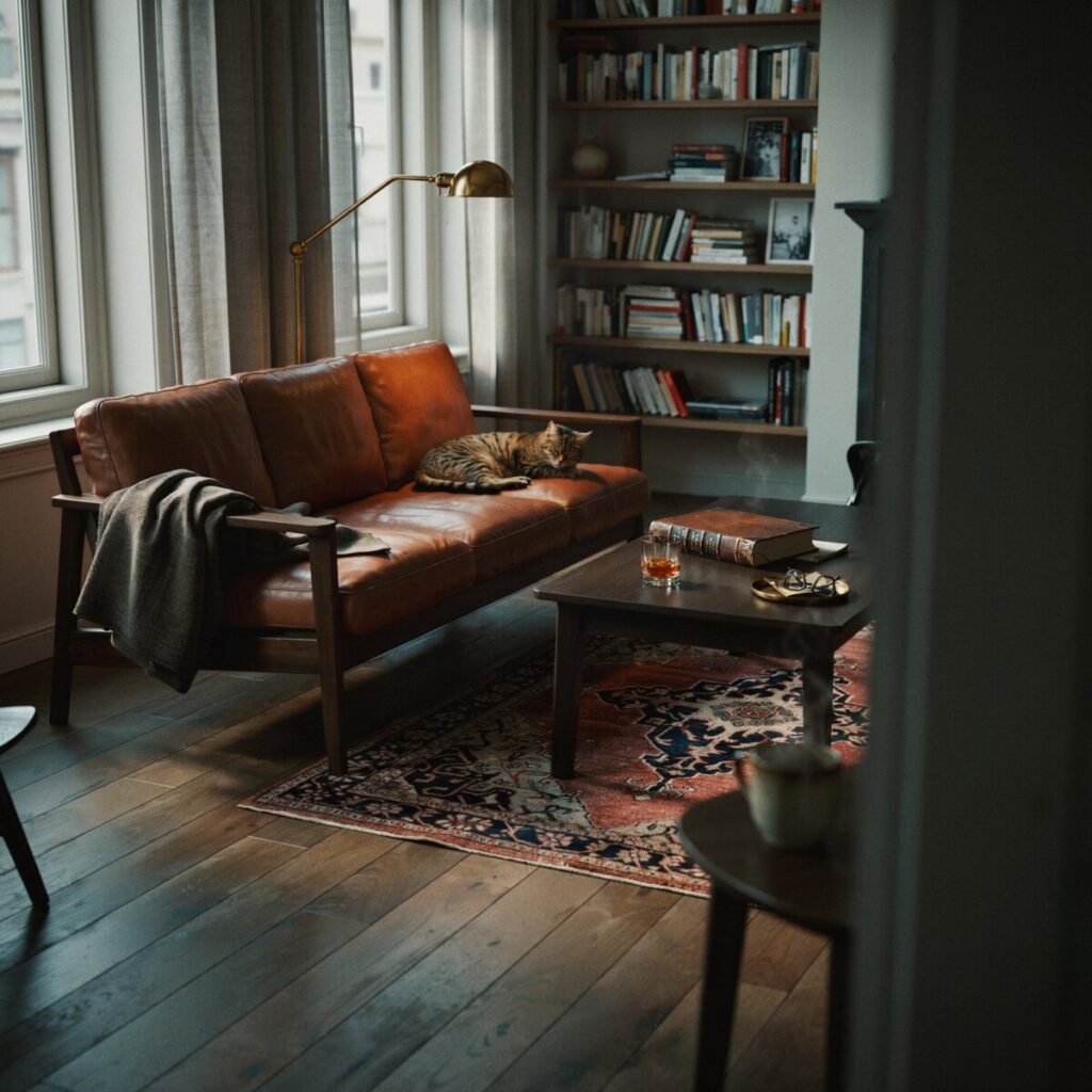 Dark Wood Living Room