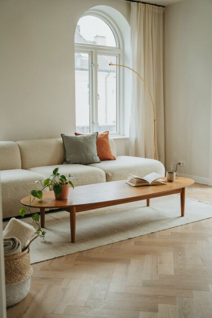 Elliptical Oval Wood Table