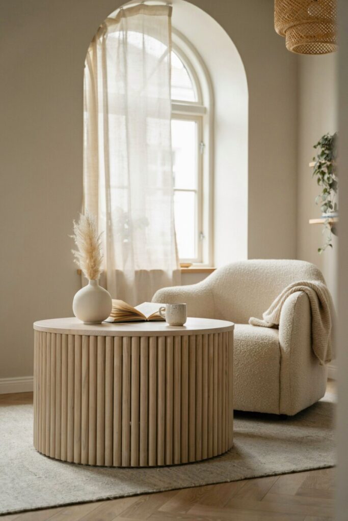 Fluted White Oak Drum