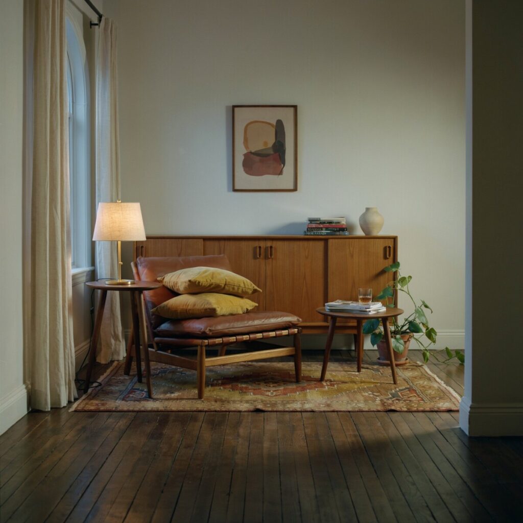 Midcentury Modern Dark Wood Furniture Set