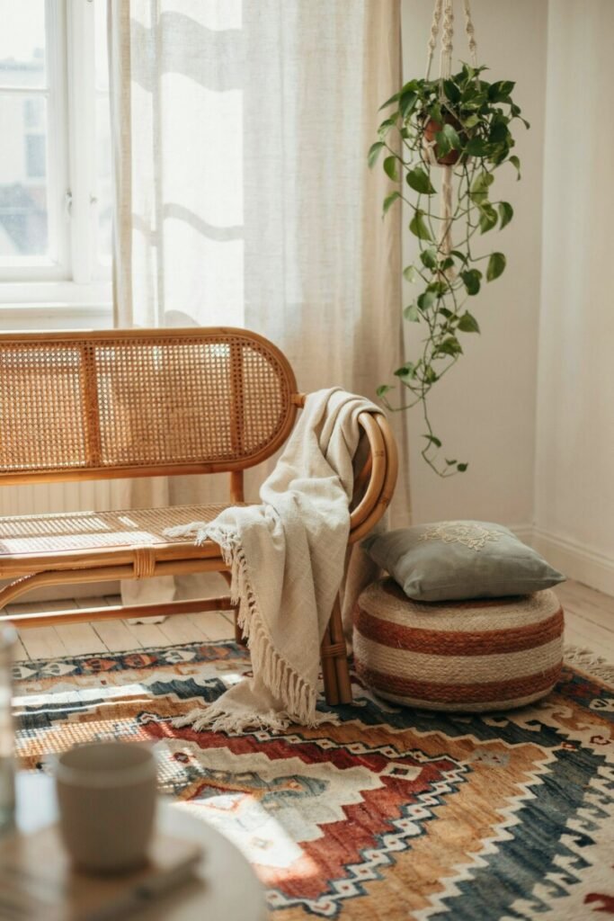 Add Cozy Textiles Throws, Poufs, and Floor Cushions